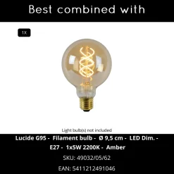 Lucide hanglamp Orrin zwart ⌀34cm E27
