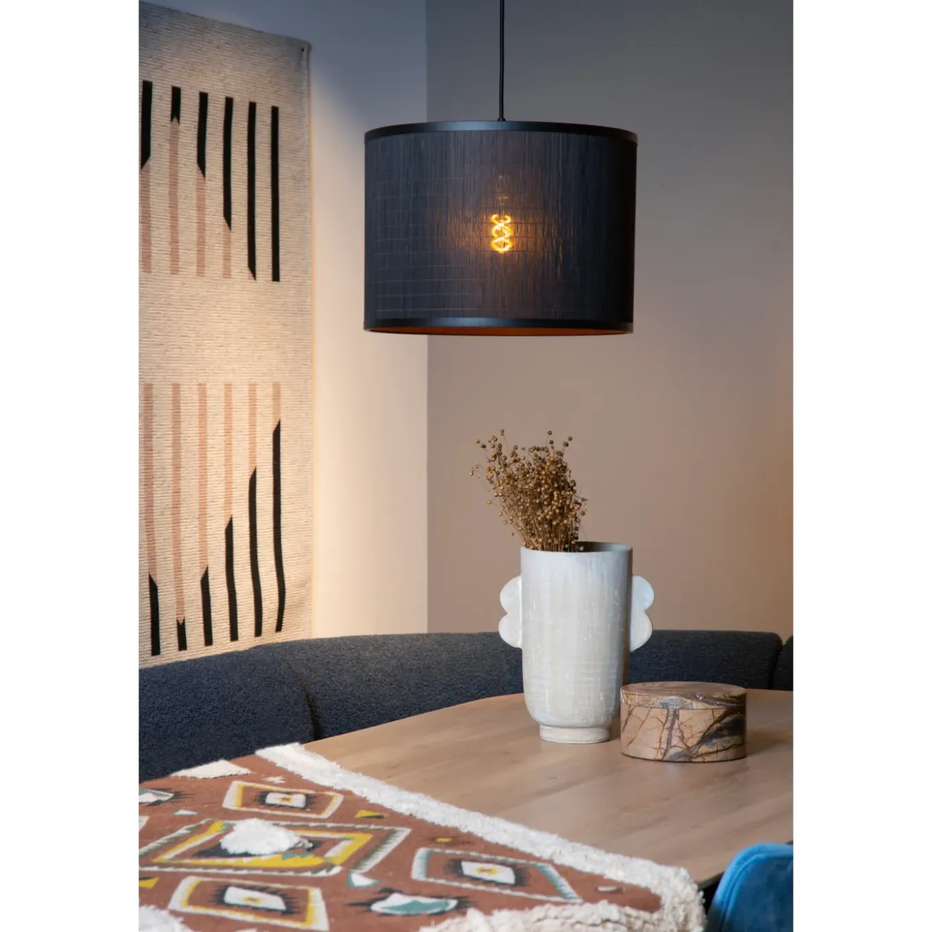 Lucide Hanglamp Talalog - Zwart - 40cm - E27