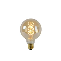Lucide Ledfilamentlamp Globe G95 - Ambre - D9,5cm - Dimbaar - Warm Wit - E27 - 4,9W