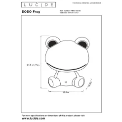 Lucide nachtlampje Dodo Frog groen 3W