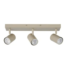 Lucide Opbouwspot Amigo - Taupe - 10cm - 3xGU10