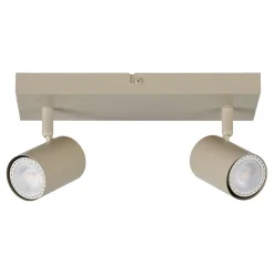 Lucide Opbouwspot Amigo - Taupe - 10cm - 2xGU10