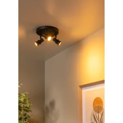 Lucide Opbouwspot Kianti - Zwart - 21cm - 3xGU10