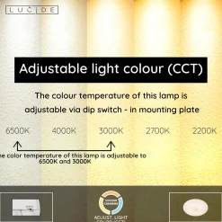 Lucide Plafondlamp Badkamer Olson - D29cm - CCT - 24W - IP44
