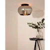 Lucide plafondlamp Judi zwart gerookt glas ⌀30,5cm E27