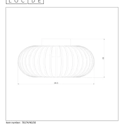 Lucide Plafondlamp Manuela - Zwart - 40cm - E27