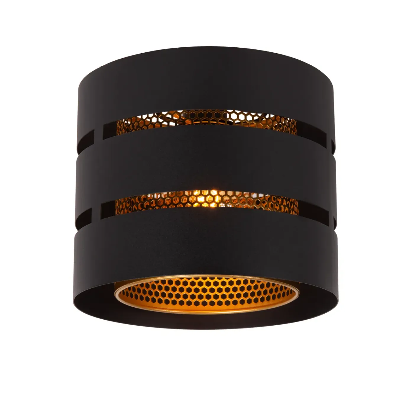 Lucide plafondlamp Rosas zwart messing ⌀26cm E27