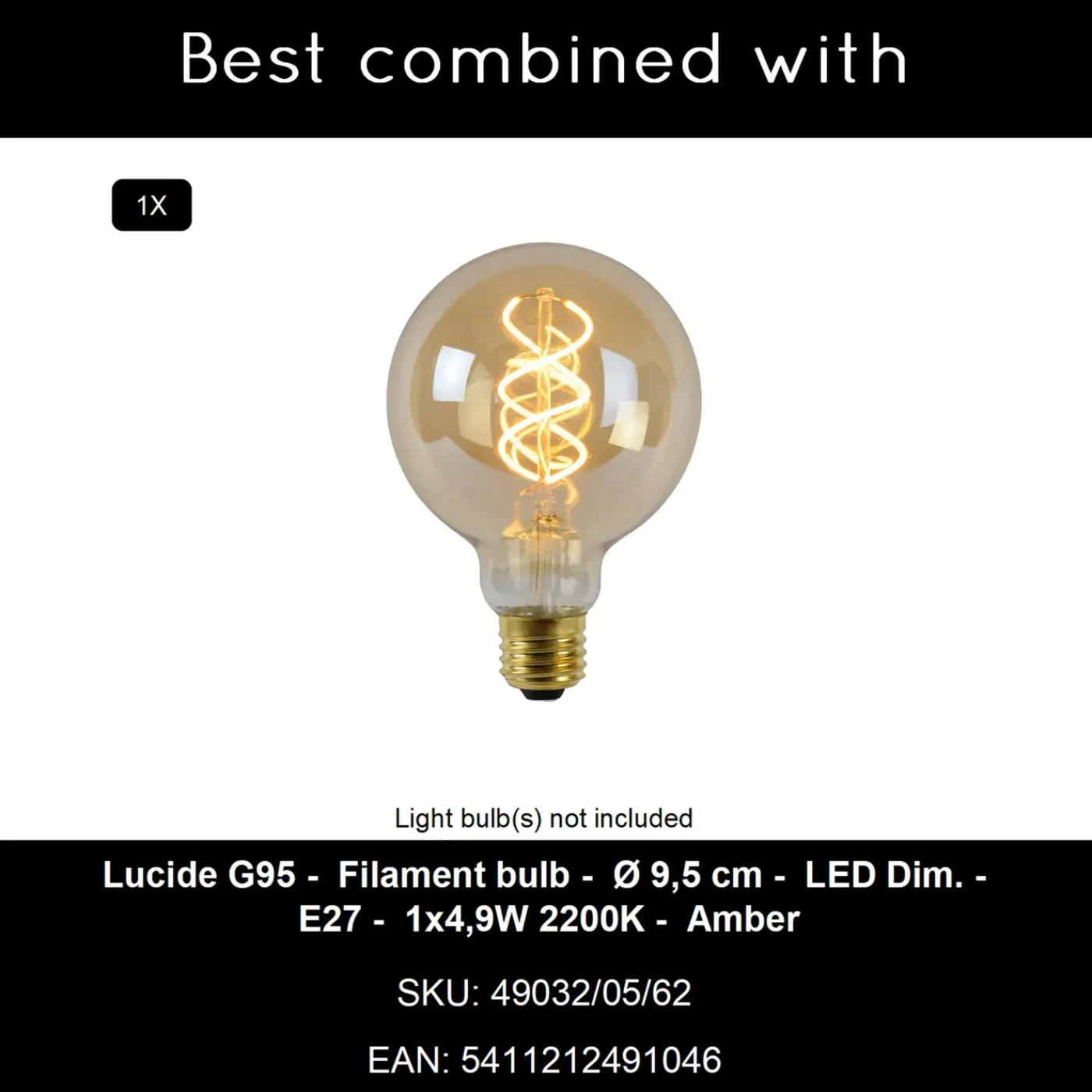 Lucide plafondlamp Rosas zwart messing ⌀26cm E27