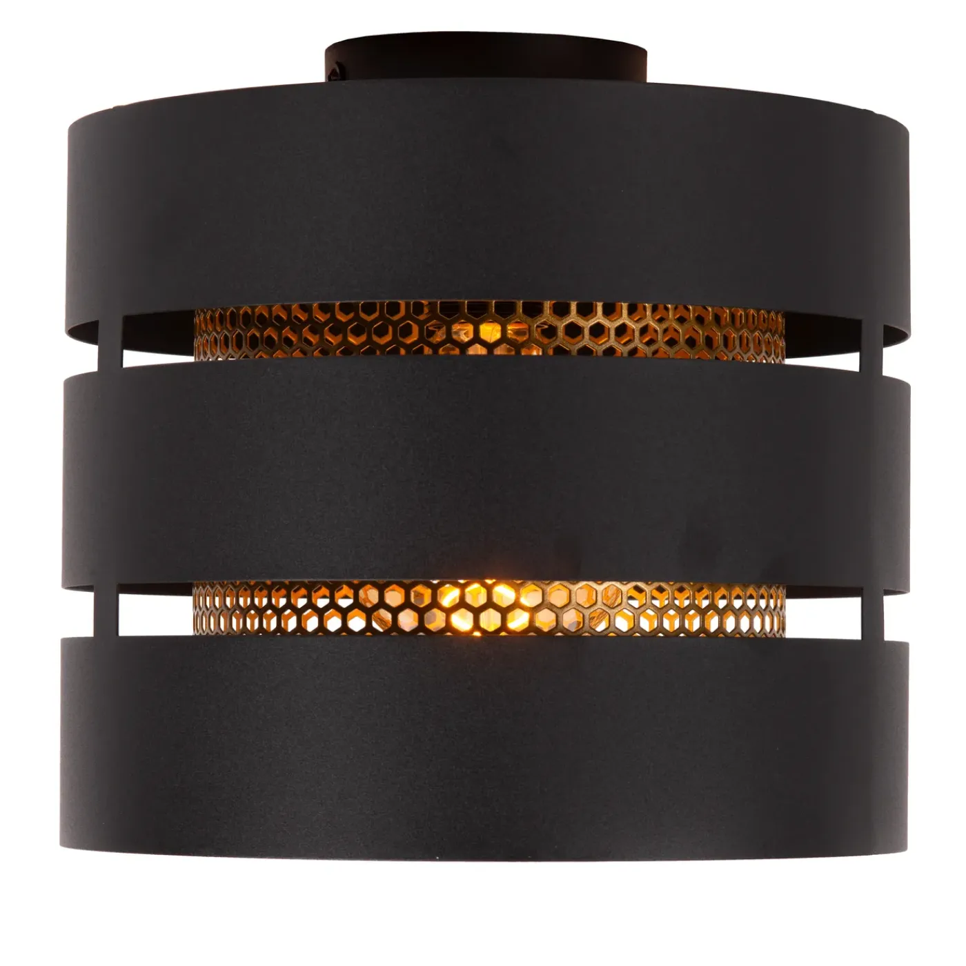 Lucide plafondlamp Rosas zwart messing ⌀26cm E27