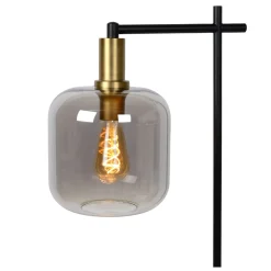 Lucide vloerlamp Joanet gerookt glas E27