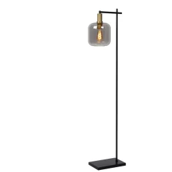 Lucide vloerlamp Joanet gerookt glas E27