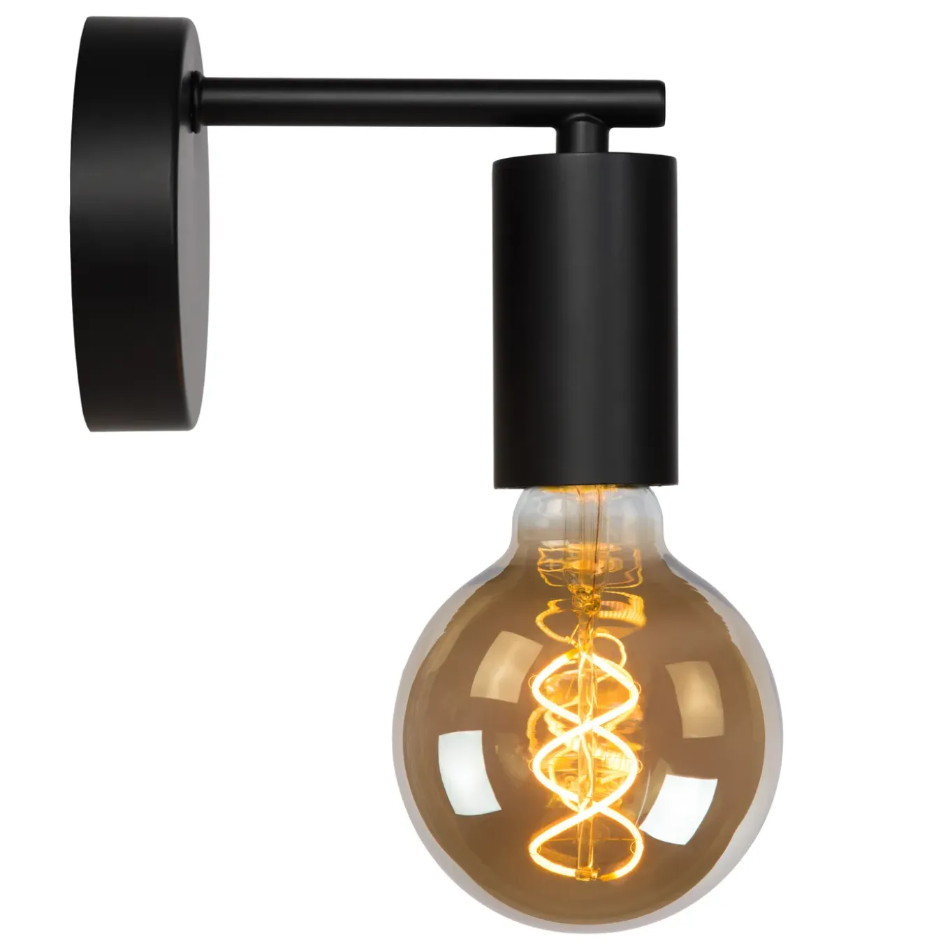 Lucide wandlamp Leanne zwart E27