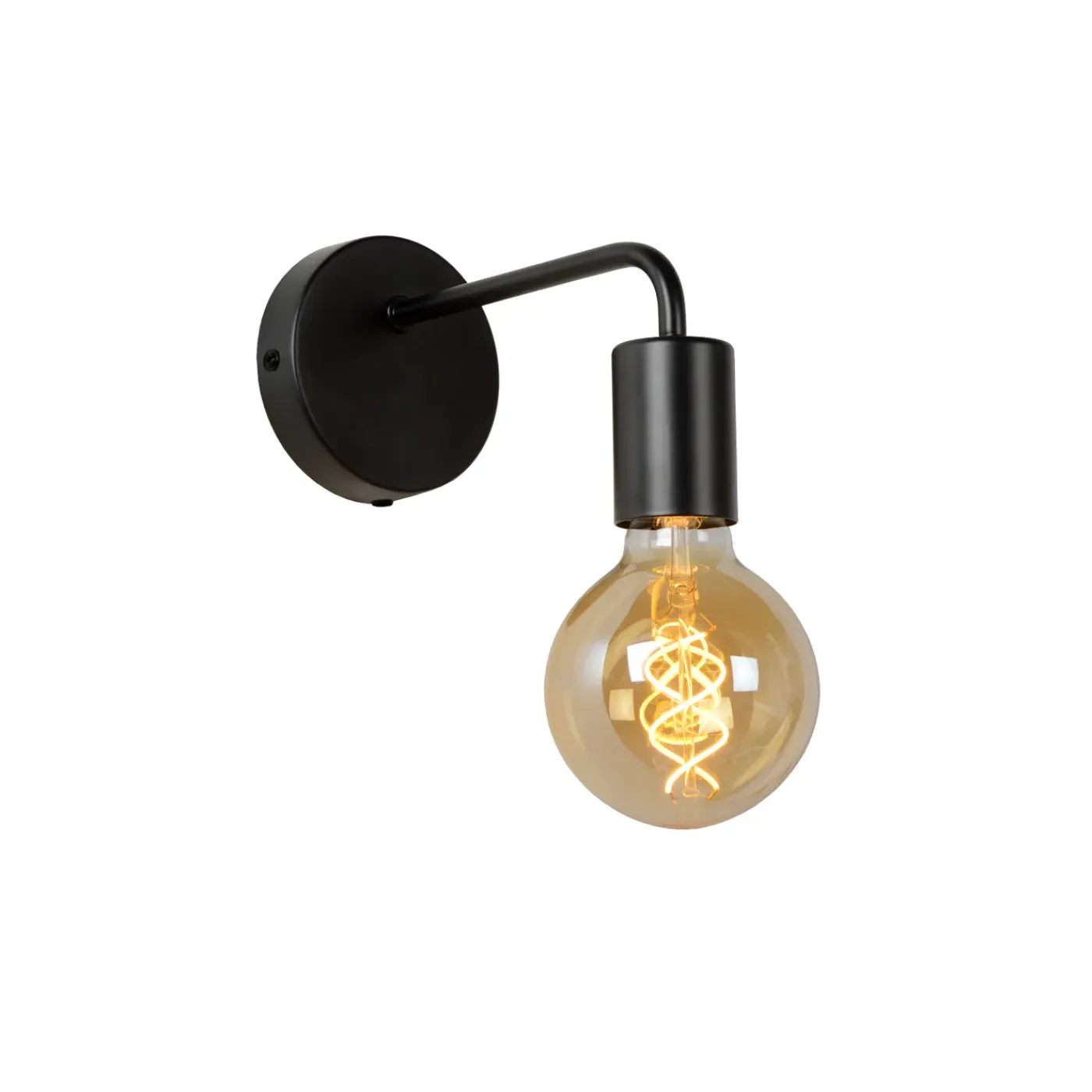 Lucide wandlamp Scott zwart E27