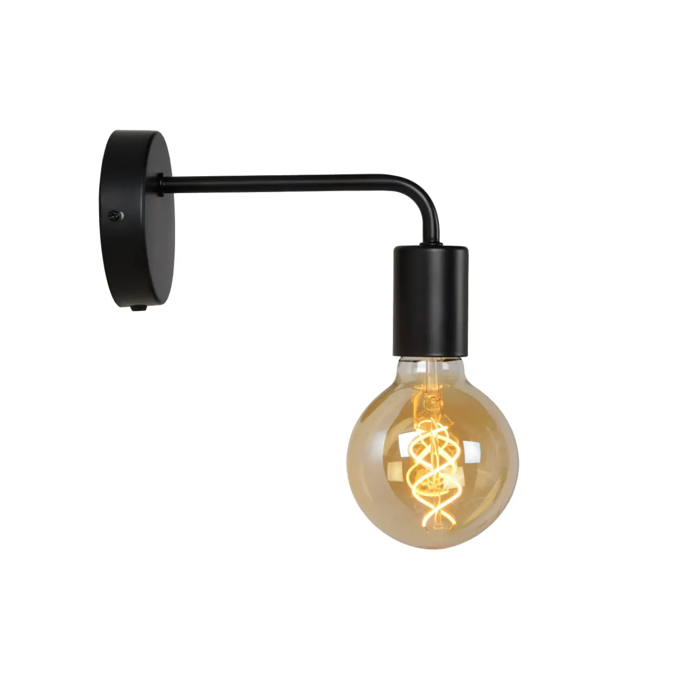 Lucide wandlamp Scott zwart E27