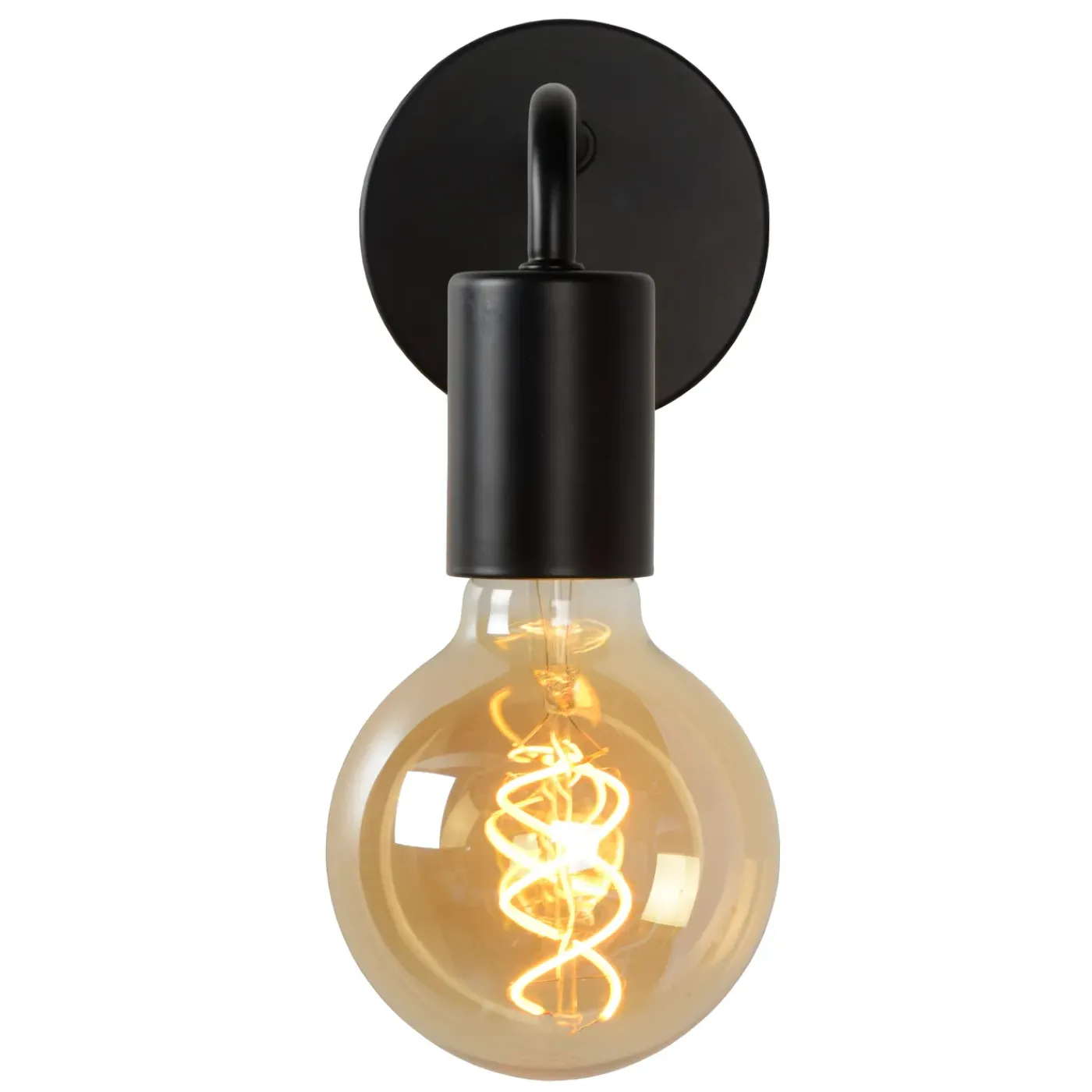 Lucide wandlamp Scott zwart E27