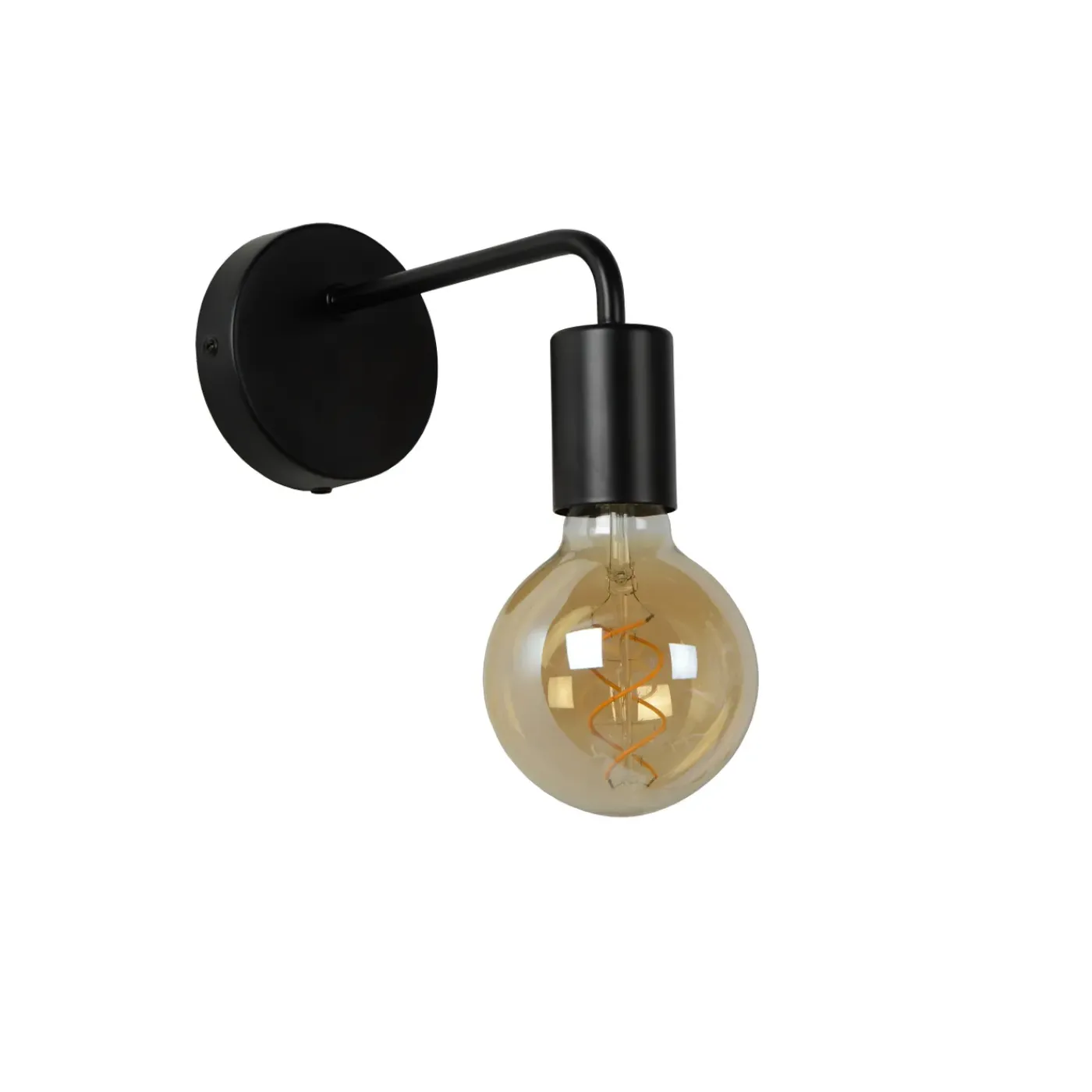 Lucide wandlamp Scott zwart E27