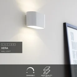 Lucide wandlamp Xera ovaal wit G9