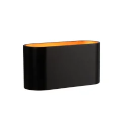 Lucide wandlamp Xera ovaal zwart G9