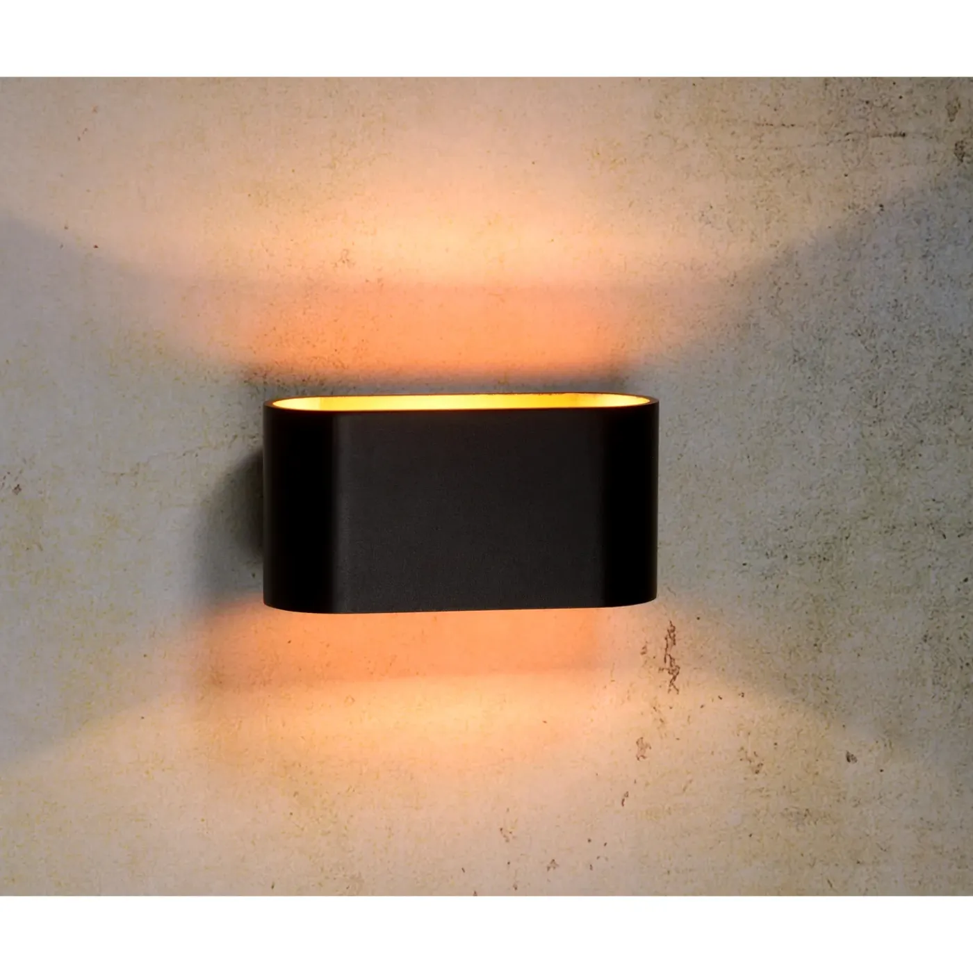 Lucide wandlamp Xera ovaal zwart G9