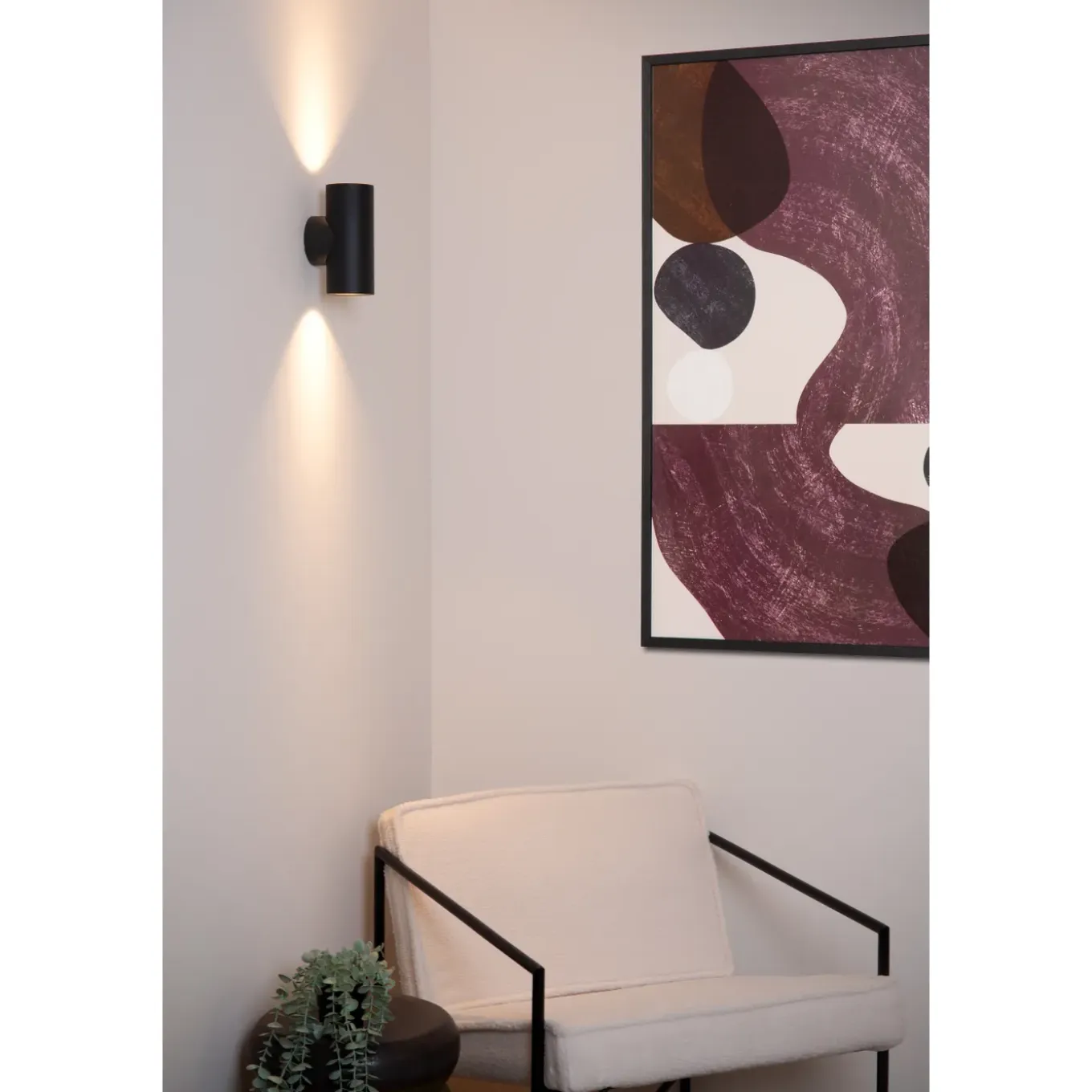 Lucide wandspot Bondi zwart 2xGU10