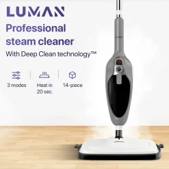 LUMAN 12 in 1 Stoomreiniger V1 - Tapijtreiniger - Vlekkenreiniger - Grijs