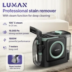 Luman 10 In 1 Tapijtreiniger met Stoomfunctie - Stoomreiniger - Vlekkenreiniger - Zetelreiniger