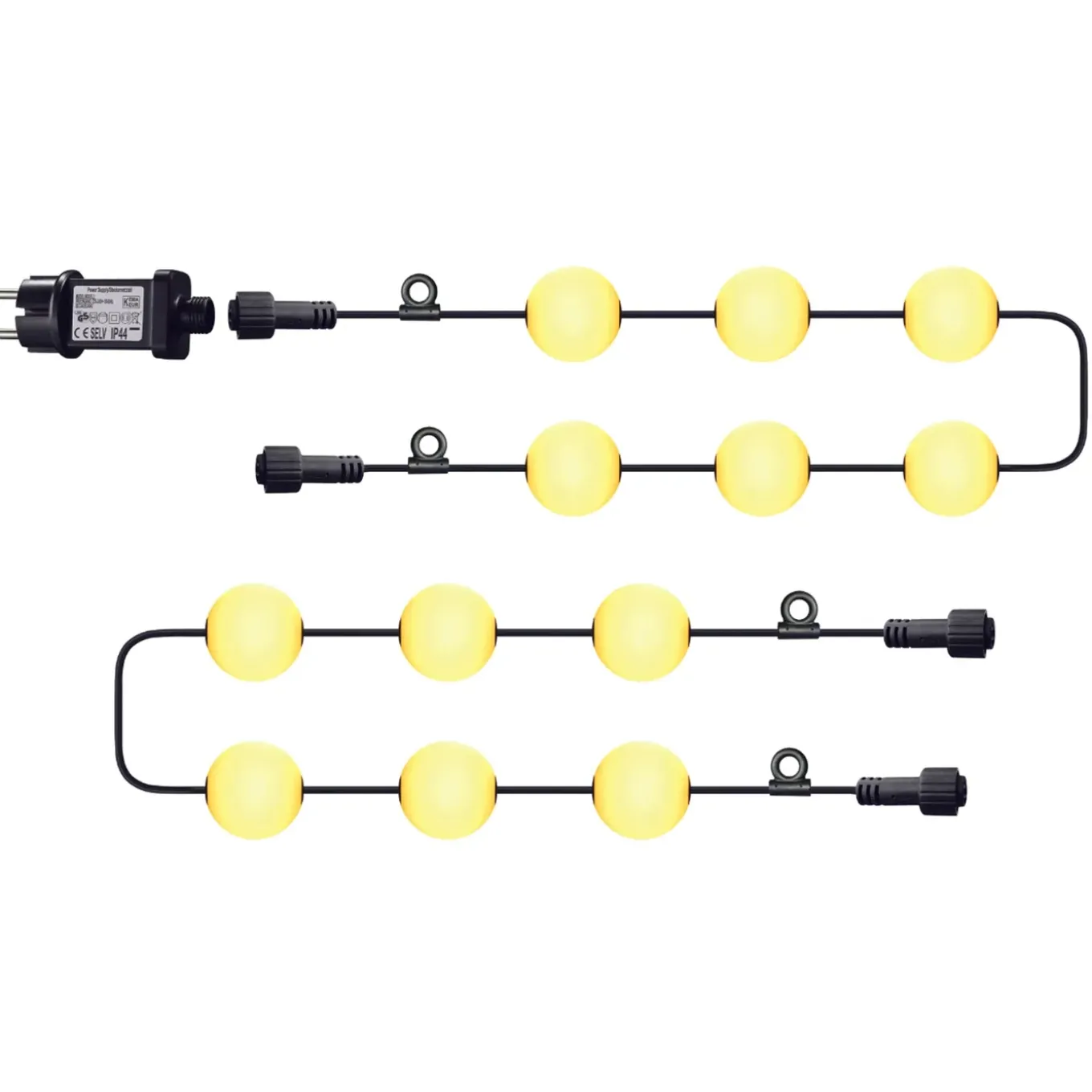Lumisky Slinger Met 12 Ballen Wit 11m Bolly