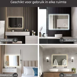 Lumoire Badkamerspiegel Met Verlichting - Tronvg - 100cm Rechthoekig - Anti Condens Verwarming