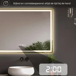 Lumoire Badkamerspiegel Met Verlichting - Tron - 120cm Rechthoekig - Anti Condens Verwarming