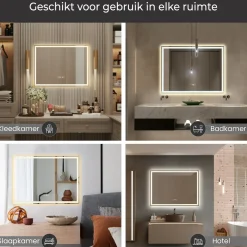 Lumoire Badkamerspiegel Met Verlichting - Tron - 120cm Rechthoekig - Anti Condens Verwarming