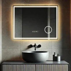 Lumoire Badkamerspiegel Met Verlichting - Tronvg - 80cm Rechthoekig - Anti Condens Verwarming