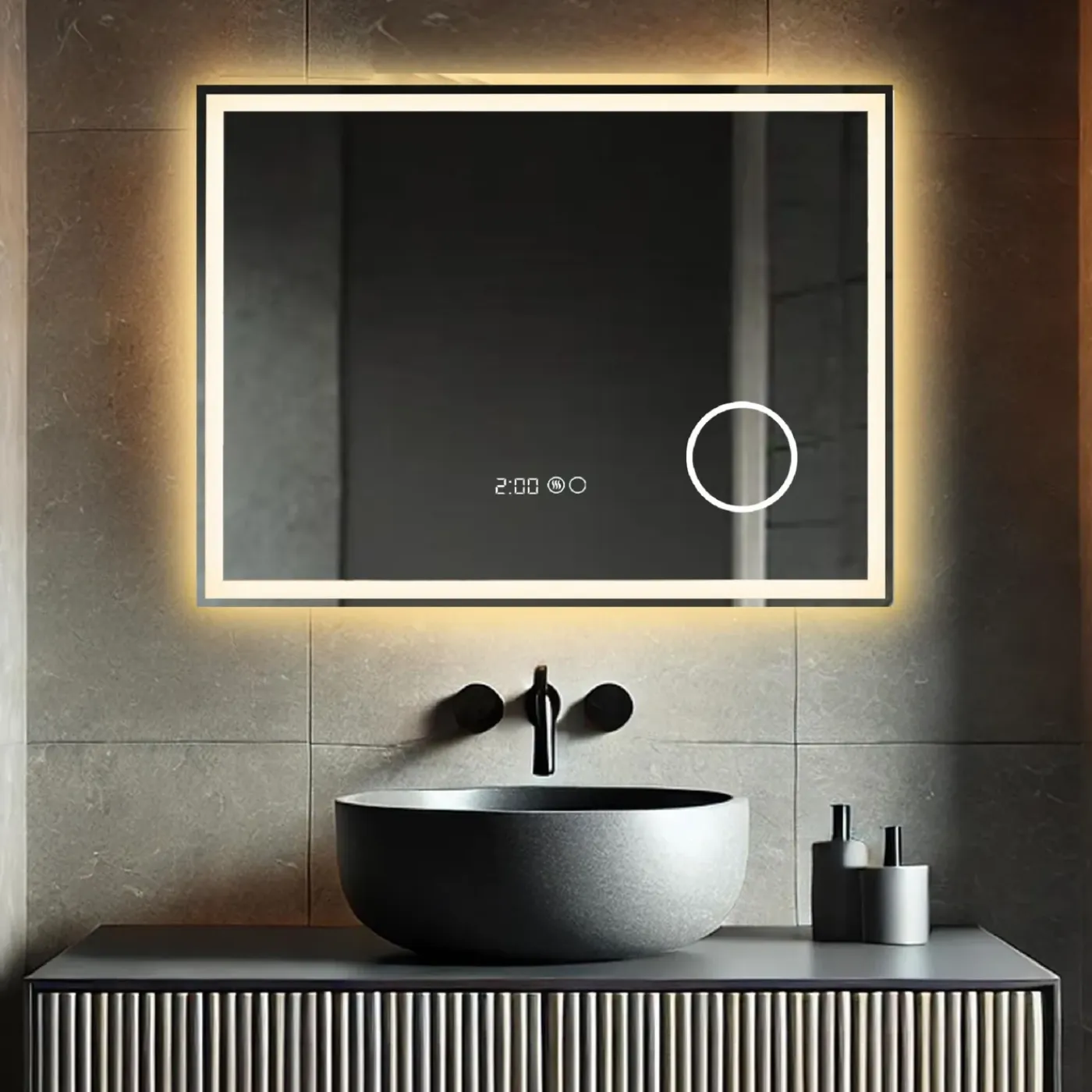Lumoire Badkamerspiegel Met Verlichting - Tronvg - 80cm Rechthoekig - Anti Condens Verwarming