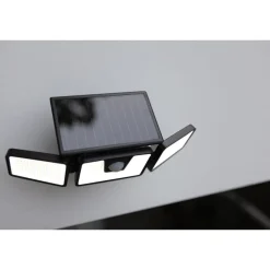 Lutec solar straler Briti zwart 6W met sensor