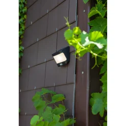 Lutec solar wandlamp Try zwart 8W met sensor