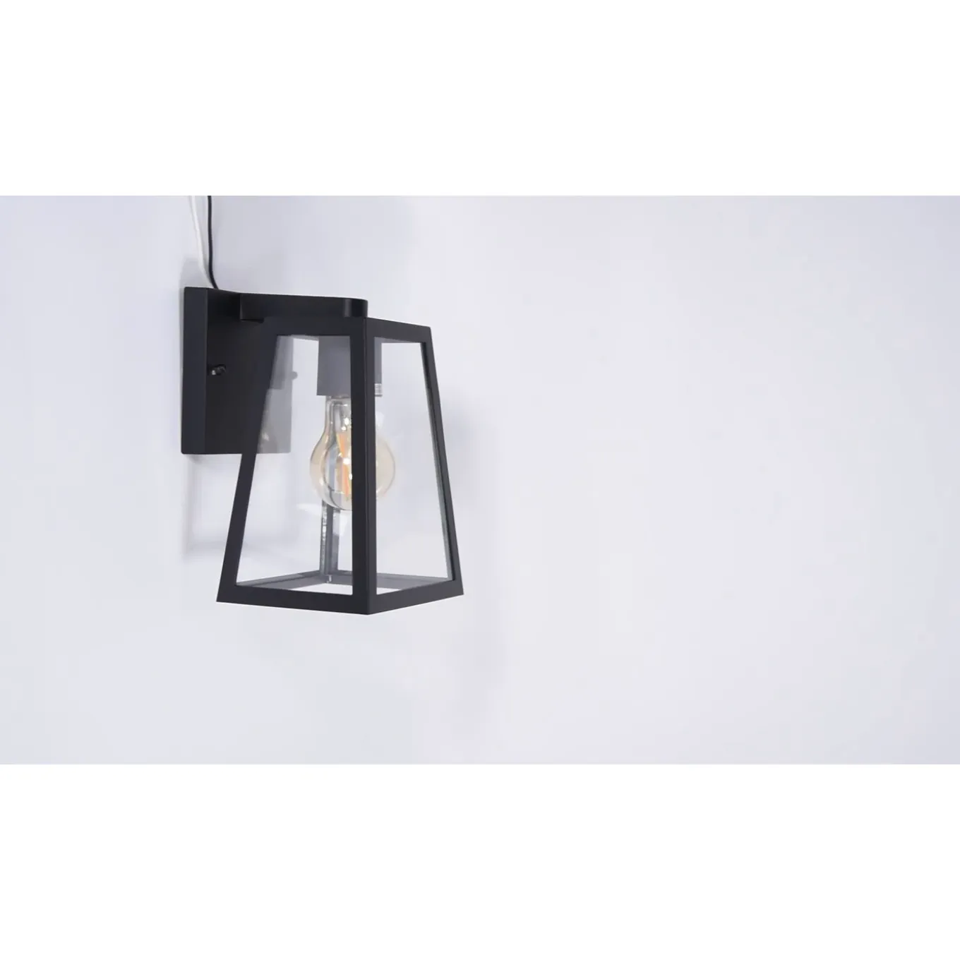 Lutec wandlamp Fia zwart E27