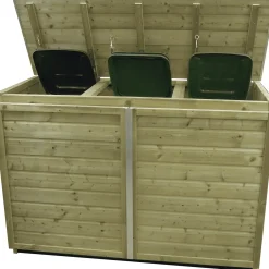 Lutrabox afvalcontainerkast 3 containers 176x65x125cm