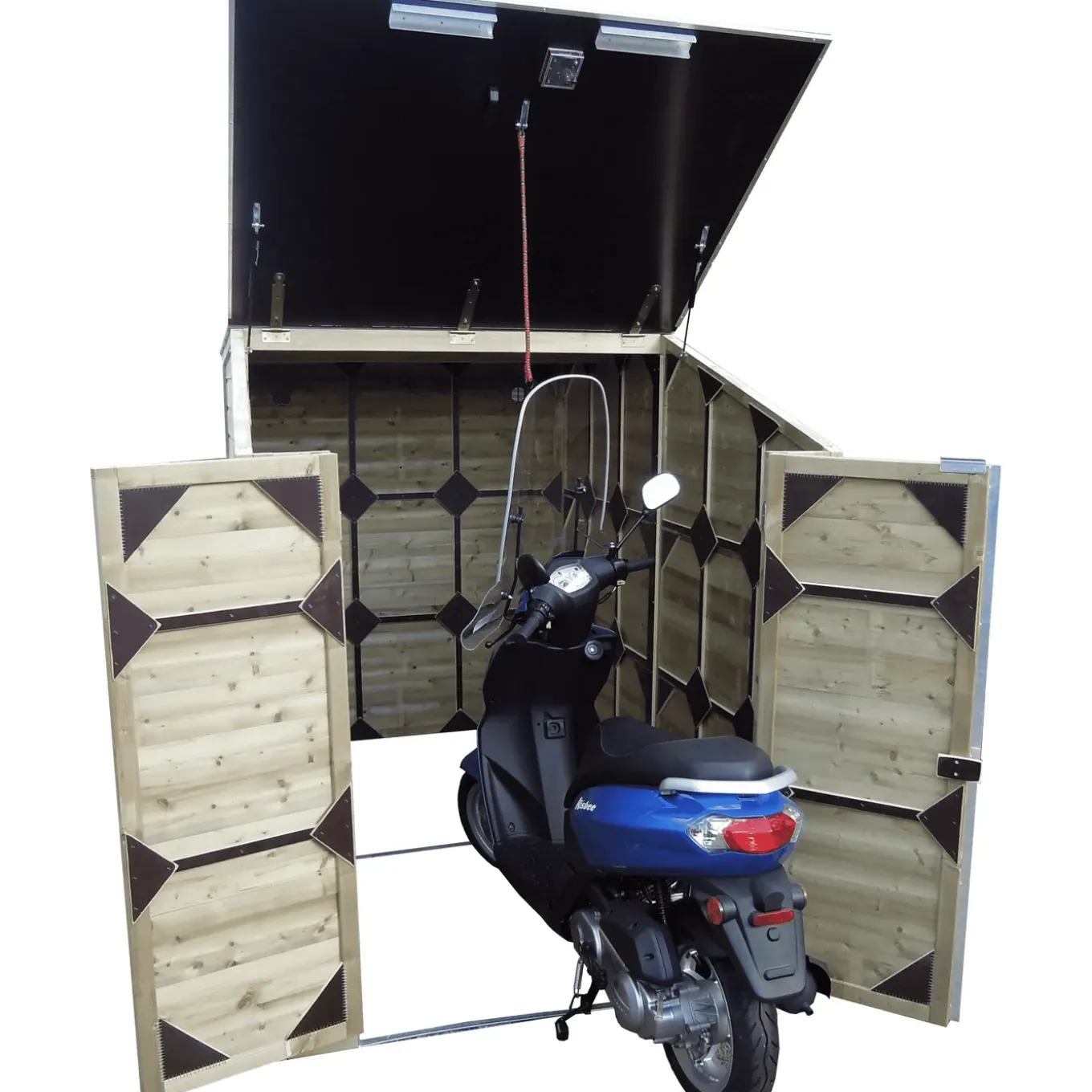 Lutra box berging motor/scooter/bakfiets 175x273x156cm