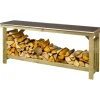 Lutrabox haardhoutopslag +BBQ zijtafel