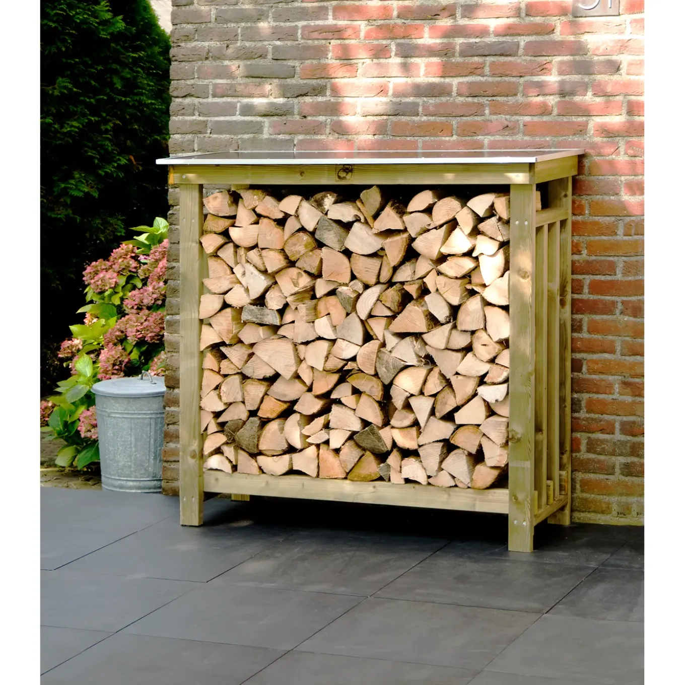 Lutrabox haardhoutopslag +oppottafel