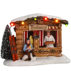 Luville Collectables Christmas Market Battery Operated - L13 -5xw10 -5xh9 -5cm