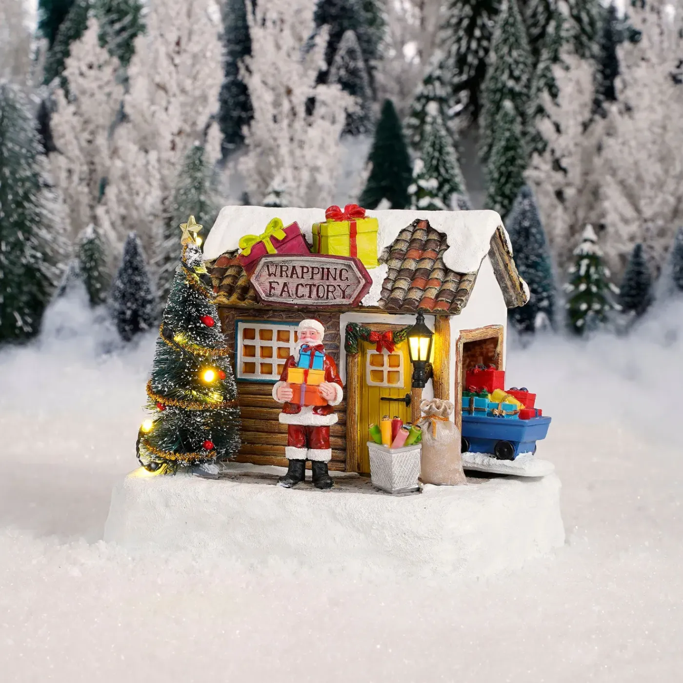 Luville Collectables Wrapping Factory Battery Operated - L16 -5xb13xh14cm