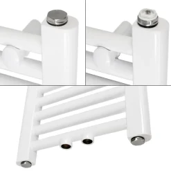 Luxebath Badkamerradiator Sahara 500 X 1200 Mm, Wit, Recht Met Middenaansluiting