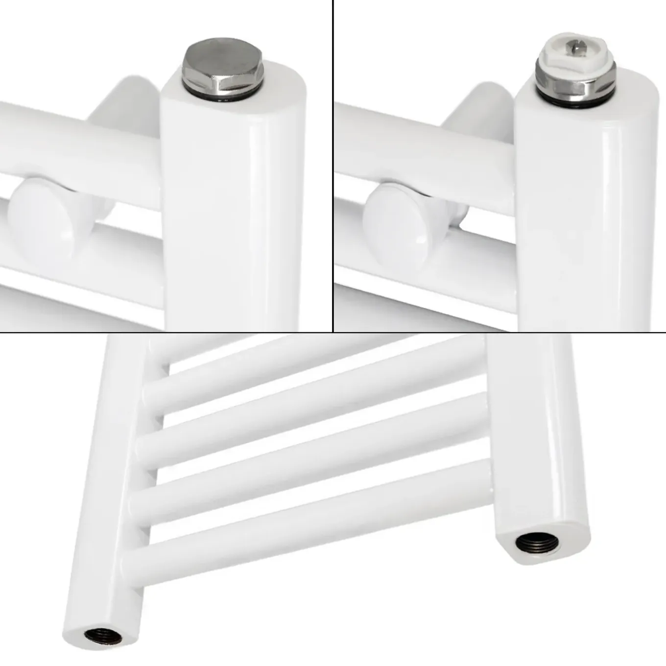 Luxebath Badkamer Radiator Sahara 600x1200 Mm, Wit, Recht Met Zijaansluiting
