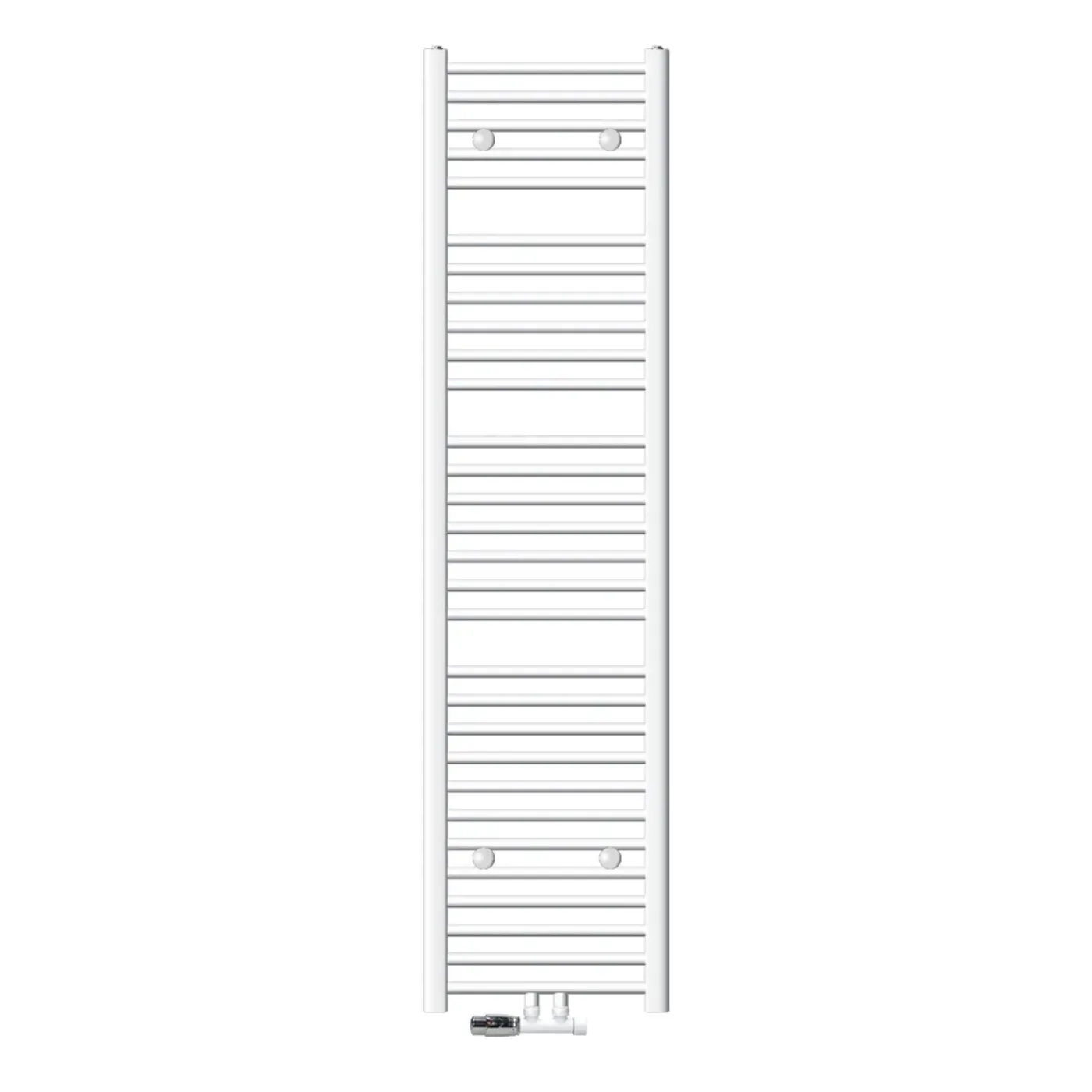 LuxeBath Badkamerradiator Sahara 400x1800 Mm, Wit, Recht Met Middenaansluiting