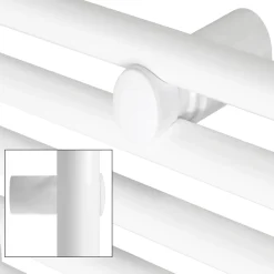 LuxeBath Badkamerradiator Sahara 400x1800 Mm, Wit, Recht Met Middenaansluiting