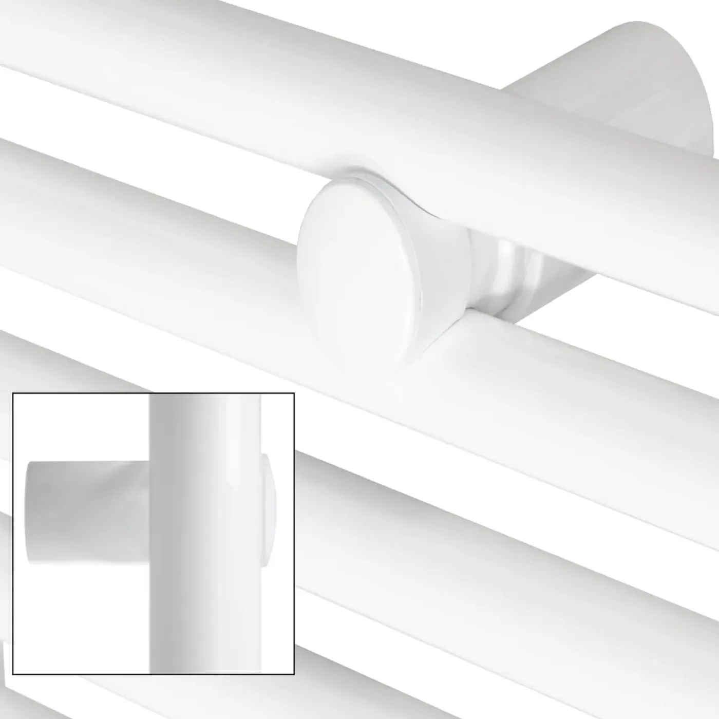 LuxeBath Badkamerradiator Sahara 400x1800 Mm, Wit, Recht Met Middenaansluiting