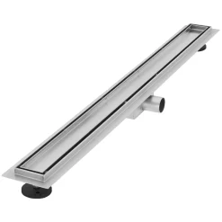 LuxeBath 90 cm 2in1 Douchegoot, Zilver, Roestvrij Staal