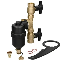 LuxeBath Magnetisch Filter 1 Op 3/4 Inch Messing Met Afsluitkleppen Voor Cv En Radiator