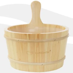 LuxeBath - Sauna Accessoires Set Van 2 - Dennenhout - Emmer 4 L Met Pollepel