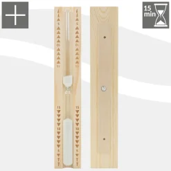 Luxebath - Sauna Accessoires Set Van 4 - Dennenhout - Emmer Met Lepels, Meter En Zandloper